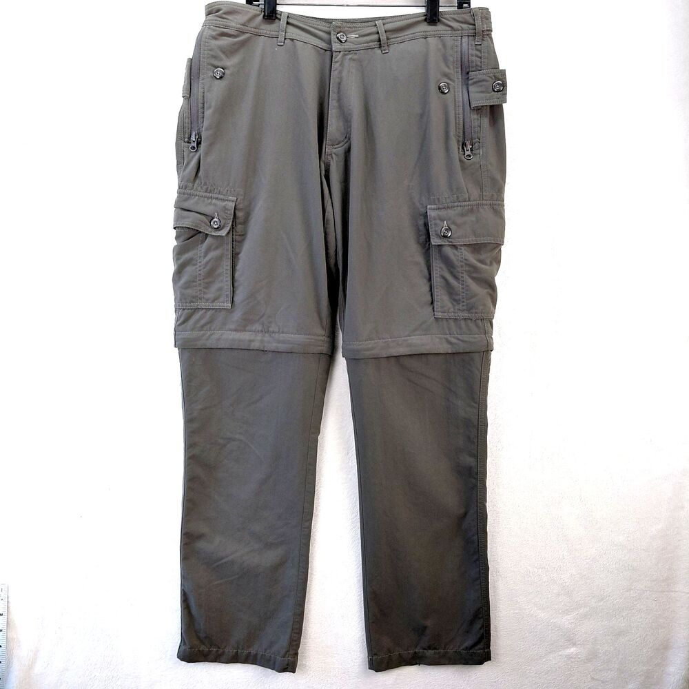 Clothing Arts Pants Men 34x32 Gray Convertible Cargo P Cubed Pick Pocket Proof